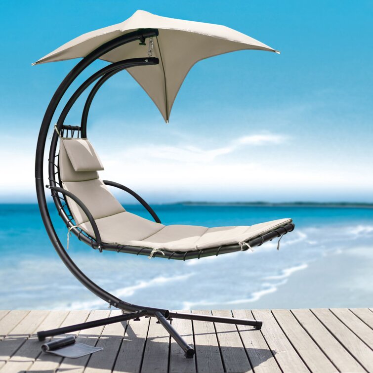 Swinging sun cheap lounger with canopy